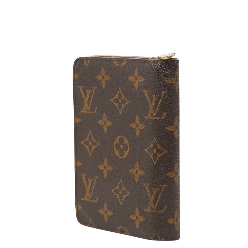 Louis Vuitton Monogram Porte Papier Bifold Wallet Brown Leather Handbag — view 2