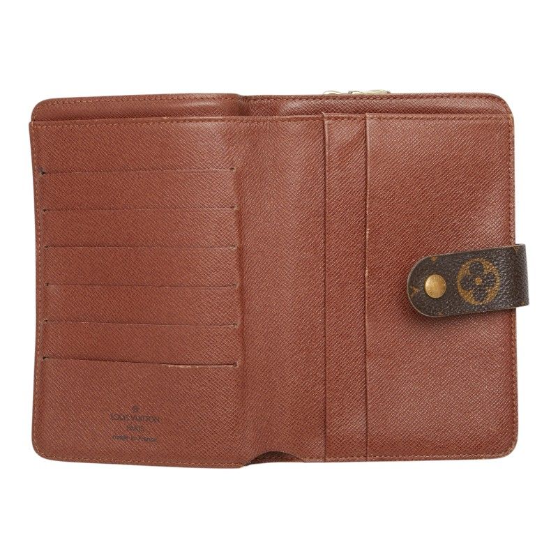 Louis Vuitton Monogram Porte Papier Bifold Wallet Brown Leather Handbag — view 9