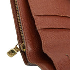 Louis Vuitton Monogram Porte Papier Bifold Wallet Brown Leather Handbag — view 8