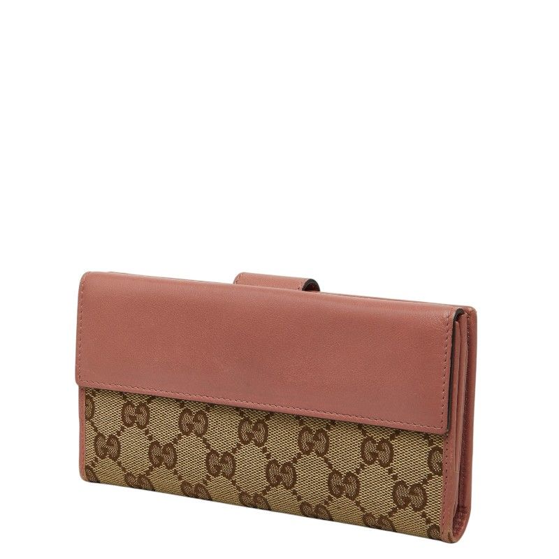 Gucci GG Canvas Heart Wallet Beige Pink — view 2