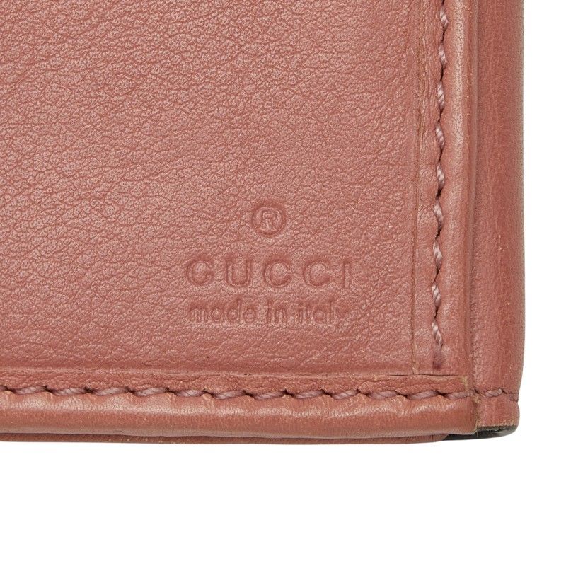 Gucci GG Canvas Heart Wallet Beige Pink — view 9