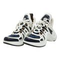 Louis Vuitton Monogram LV A-light Line 39 White Navy Brown Leather Sneaker