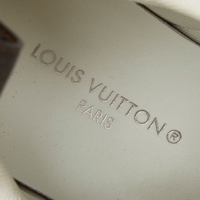 Louis Vuitton Monogram LV A-light Line 39 White Navy Brown Leather Sneaker — view 6