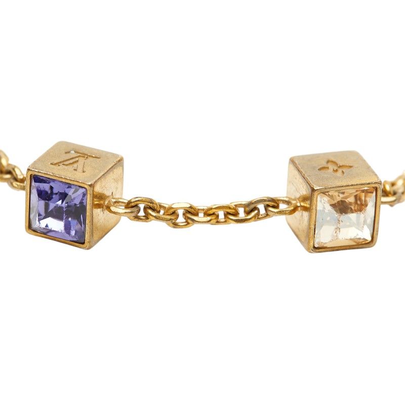 Louis Vuitton Bracelet Gambling Gold Purple Plated Swarovski — view 5