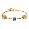 Louis Vuitton Bracelet Gambling Gold Purple Plated Swarovski