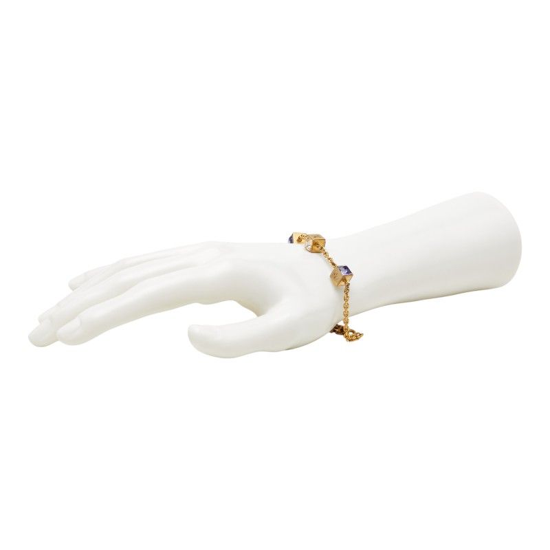 Louis Vuitton Bracelet Gambling Gold Purple Plated Swarovski — view 7