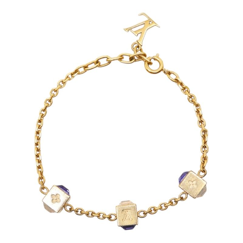 Louis Vuitton Bracelet Gambling Gold Purple Plated Swarovski — view 4