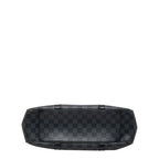 Louis Vuitton Damier Graphite Tadao Tote / Shoulder Bag / 2-Way Black Leather — view 3