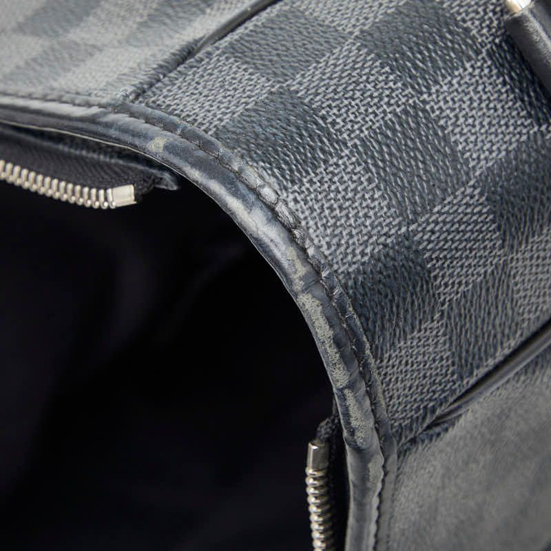 Louis Vuitton Damier Graphite Tadao Tote / Shoulder Bag / 2-Way Black Leather — view 8