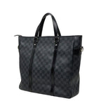 Louis Vuitton Damier Graphite Tadao Tote / Shoulder Bag / 2-Way Black Leather — view 2