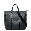 Louis Vuitton Damier Graphite Tadao Tote / Shoulder Bag / 2-Way Black Leather