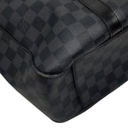 Louis Vuitton Damier Graphite Tadao Tote / Shoulder Bag / 2-Way Black Leather — view 7