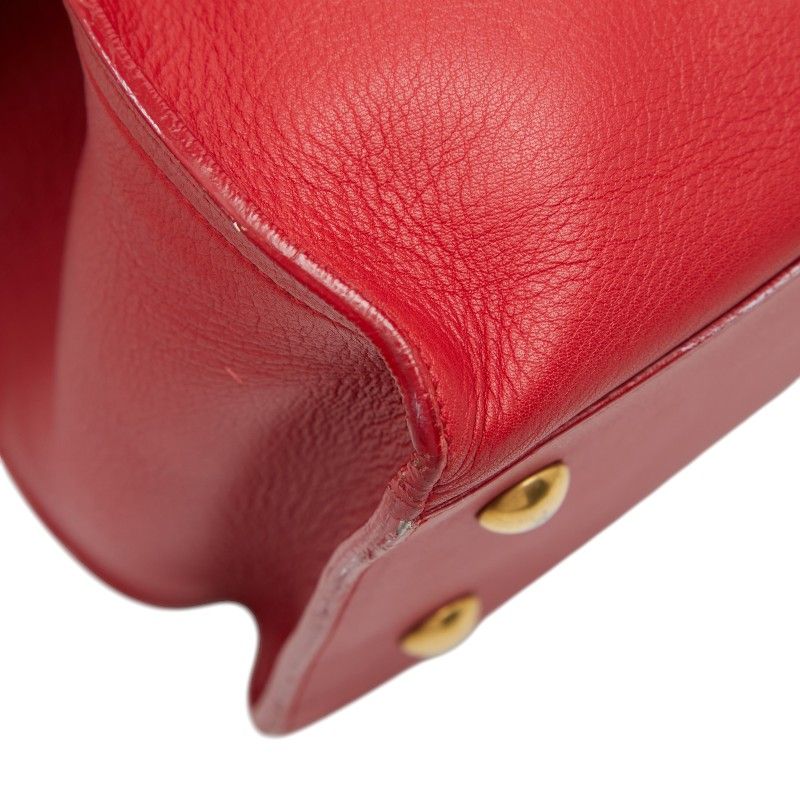 Saint Laurent Petite Cabas 2-Way Shoulder Bag Red Leather — view 5