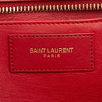 Saint Laurent Petite Cabas 2-Way Shoulder Bag Red Leather — view 9