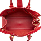 Saint Laurent Petite Cabas 2-Way Shoulder Bag Red Leather — view 8