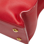 Saint Laurent Petite Cabas 2-Way Shoulder Bag Red Leather — view 6
