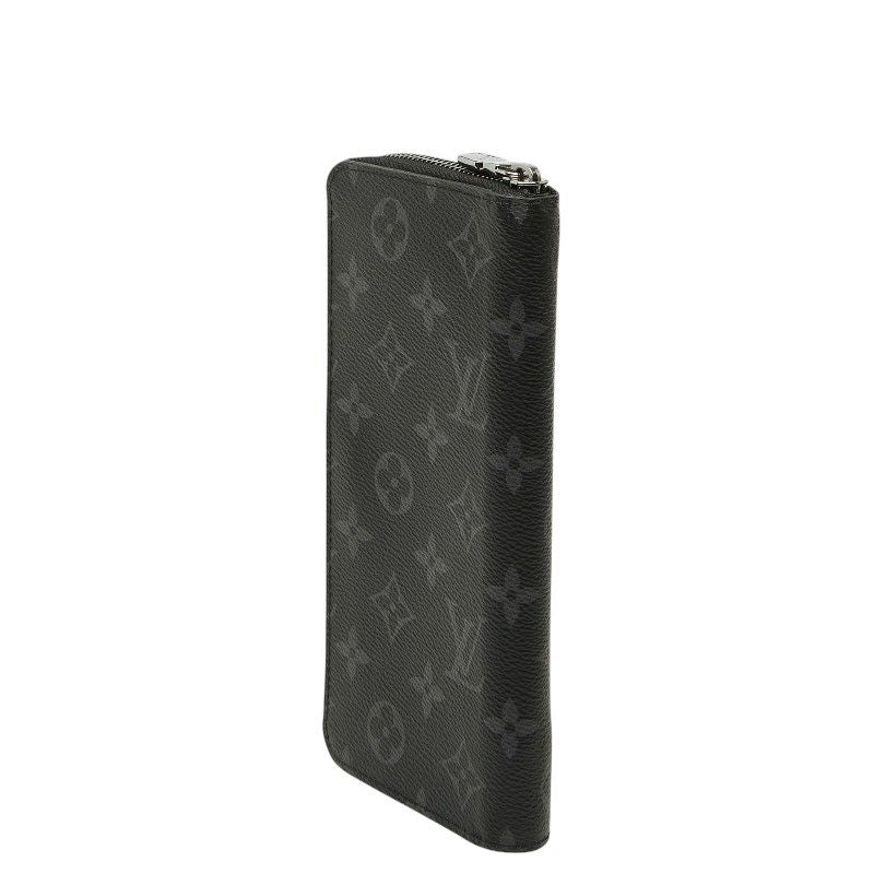 Louis Vuitton Monogram Eclipse Zippy Wallet Vertical Zip Around Black Gray — view 2