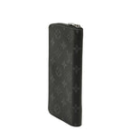 Louis Vuitton Monogram Eclipse Zippy Wallet Vertical Zip Around Black Gray — view 2