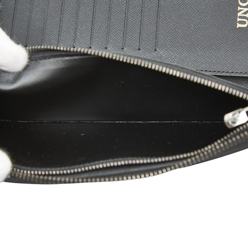 Louis Vuitton Monogram Eclipse Zippy Wallet Vertical Zip Around Black Gray — view 7