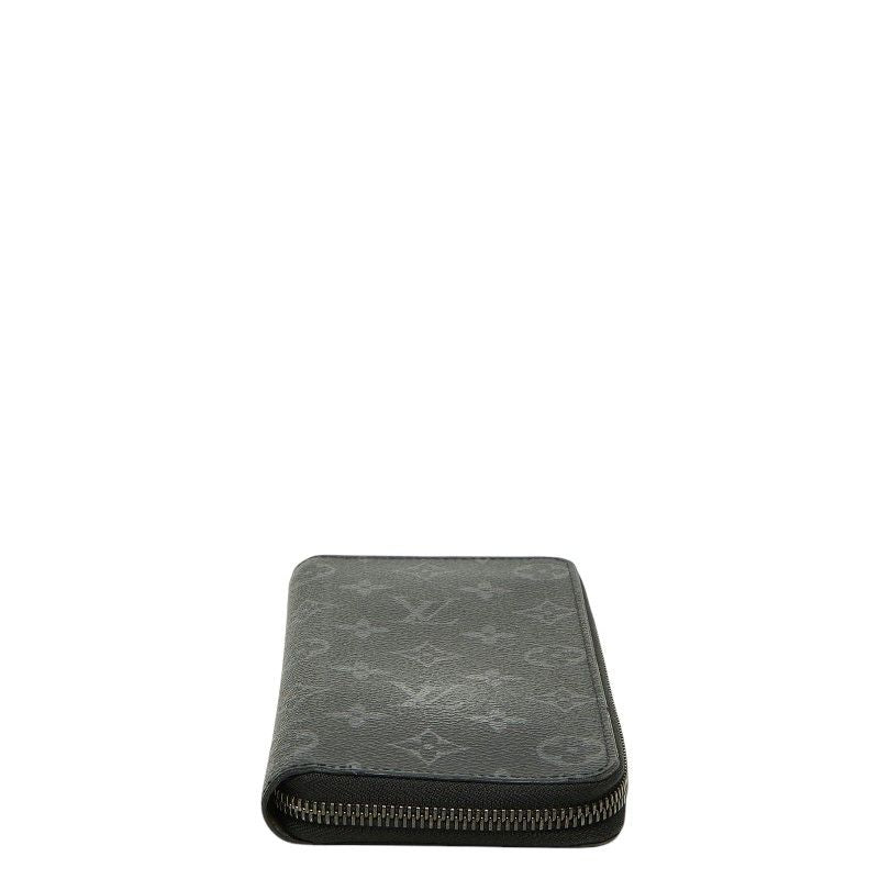 Louis Vuitton Monogram Eclipse Zippy Wallet Vertical Zip Around Black Gray — view 3