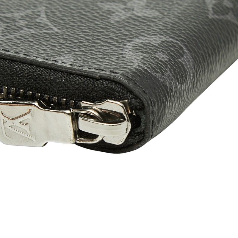 Louis Vuitton Monogram Eclipse Zippy Wallet Vertical Zip Around Black Gray — view 5