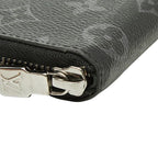 Louis Vuitton Monogram Eclipse Zippy Wallet Vertical Zip Around Black Gray — view 5