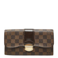 Louis Vuitton Damier Sistina Wallet Brown Leather