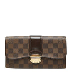 Louis Vuitton Damier Sistina Wallet Brown Leather