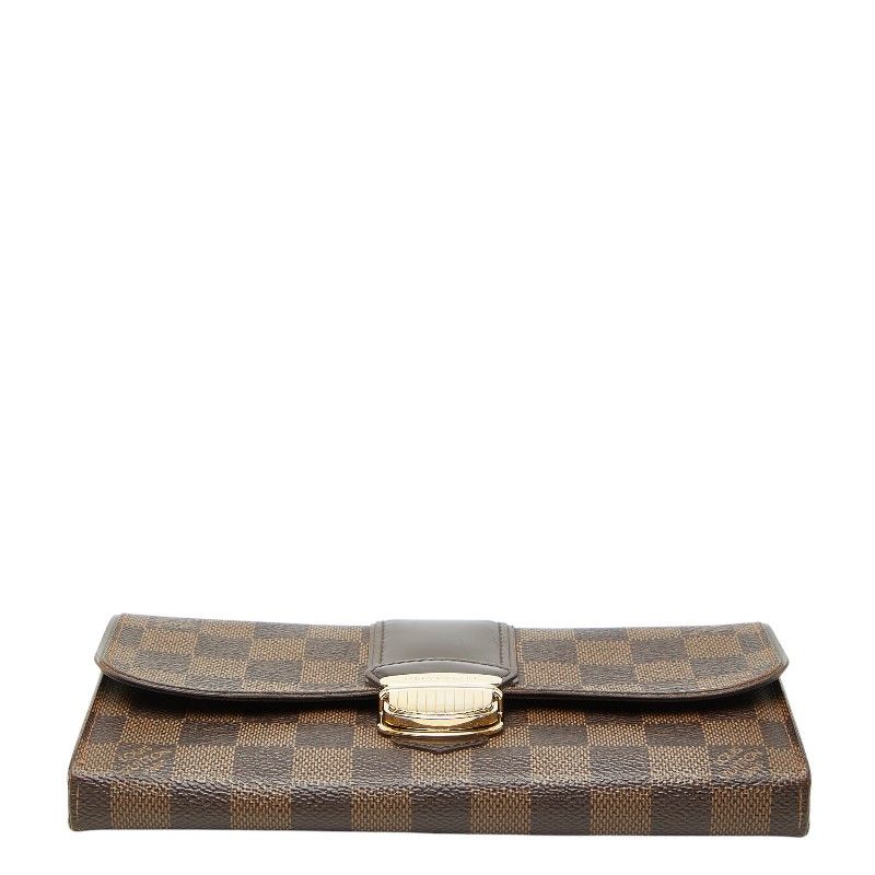 Louis Vuitton Damier Sistina Wallet Brown Leather — view 3