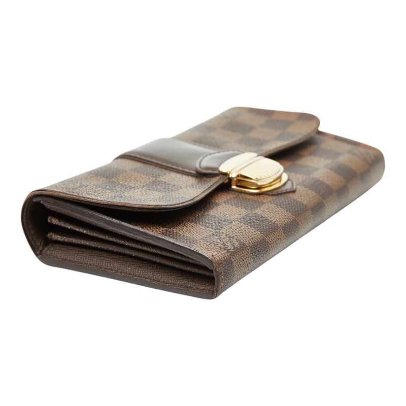 Louis Vuitton Damier Sistina Wallet Brown Leather — view 5