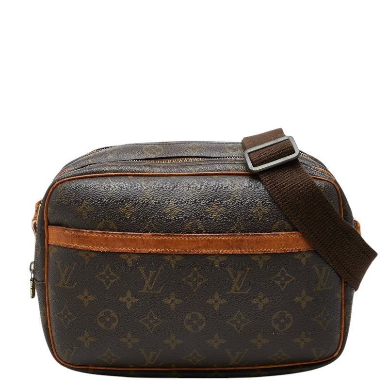 Louis Vuitton Monogram Ripota PM Crossbody Shoulder Bag Brown Leather