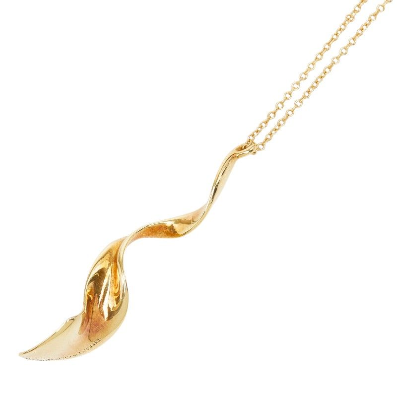 Tiffany & Co Gary Orchid Chain Pendant 18k Yellow Gold