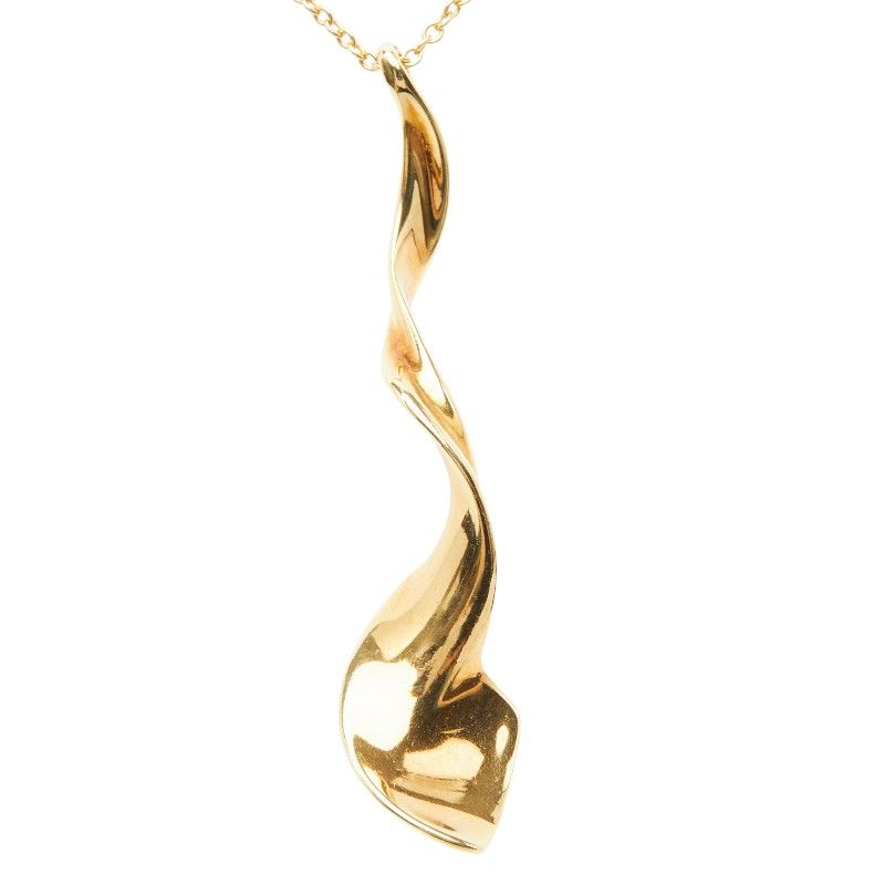 Tiffany & Co Gary Orchid Chain Pendant 18k Yellow Gold — view 4