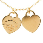 Tiffany & Co Return to Double Heart Chain Pendant 18k Yellow Gold — view 3