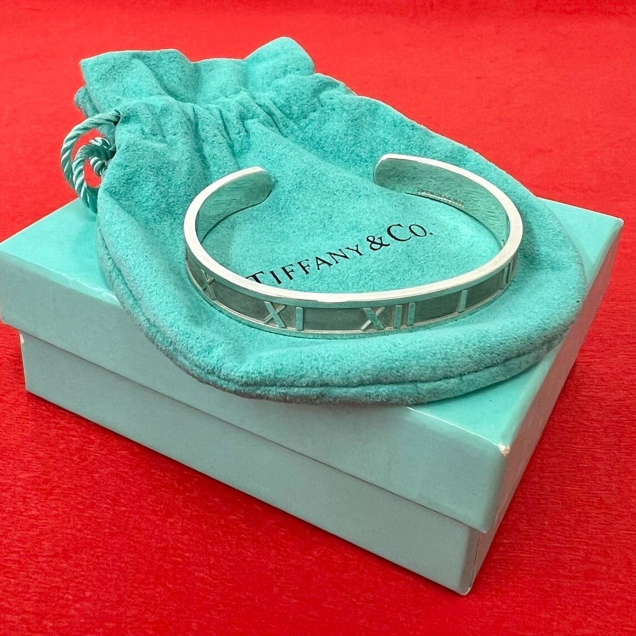 Tiffany & Co Vintage Atlas Bangle 925 Sterling Silver Bracelet