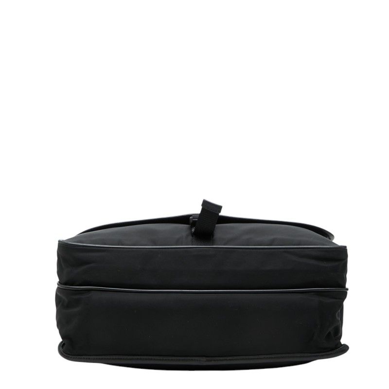 Prada Crossbody Shoulder Bag Black Nylon Leather — view 3