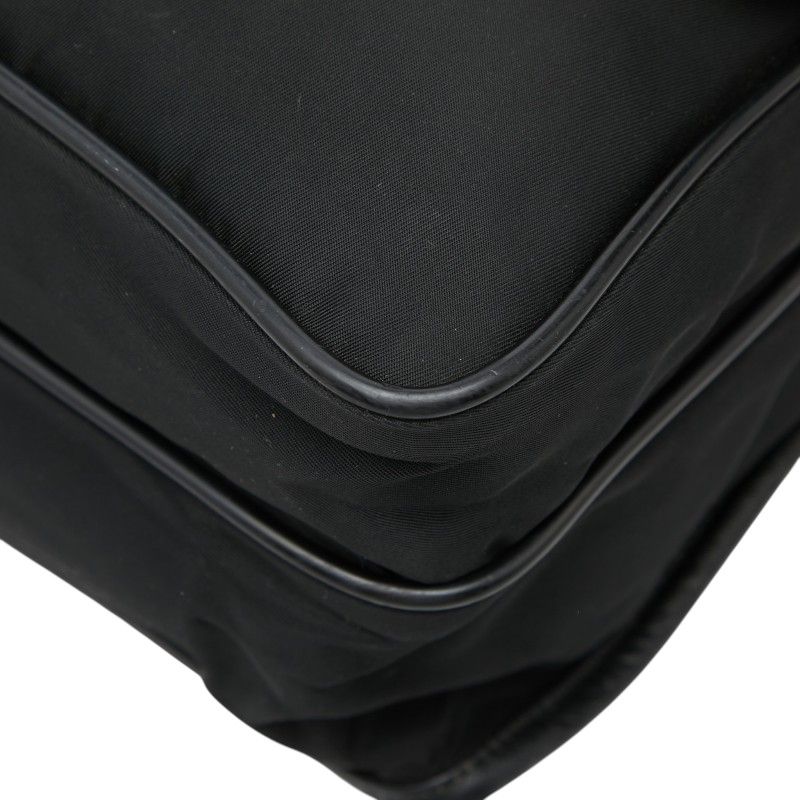 Prada Crossbody Shoulder Bag Black Nylon Leather — view 4