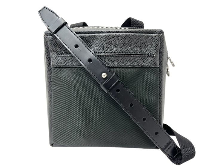 Louis Vuitton Shoulder Bag Sayan Ardoise Taiga Leather Nylon