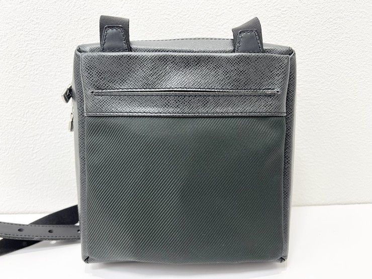 Louis Vuitton Shoulder Bag Sayan Ardoise Taiga Leather Nylon — view 2