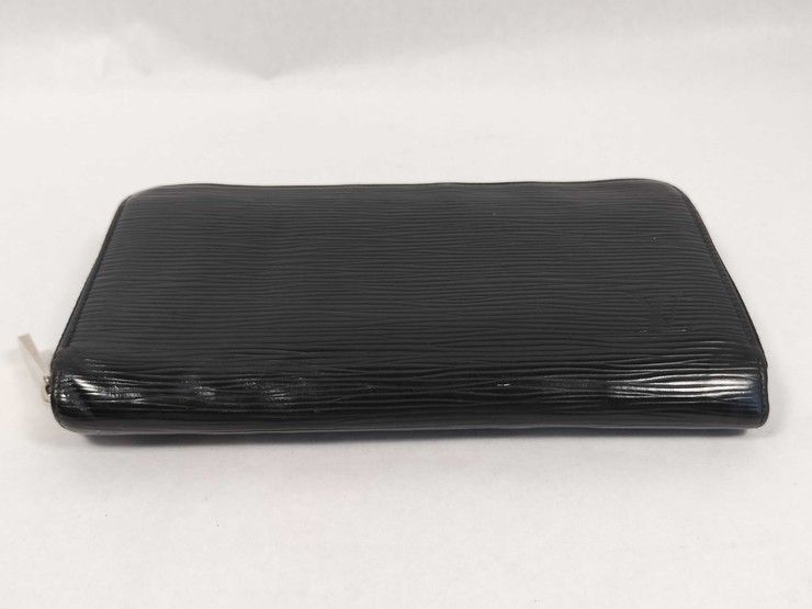Louis Vuitton Wallet Epi Zippy Noir Leather Zip Around Silver — view 3