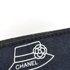 Chanel CC Logo Chain Shoulder Bag Pouch Icon Print Canvas Black — view 4