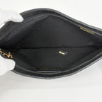 Chanel CC Logo Chain Shoulder Bag Pouch Icon Print Canvas Black — view 6