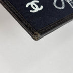 Chanel CC Logo Chain Shoulder Bag Pouch Icon Print Canvas Black — view 3