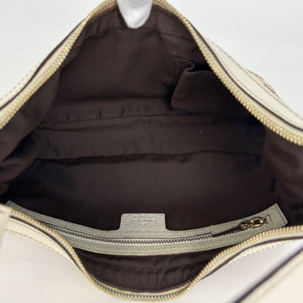 Gucci GG Pattern Shoulder Bag Canvas Beige White — view 8
