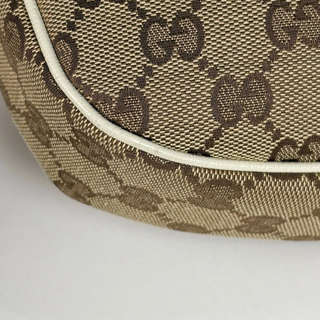 Gucci GG Pattern Shoulder Bag Canvas Beige White — view 3