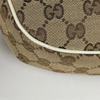 Gucci GG Pattern Shoulder Bag Canvas Beige White — view 3