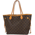 Louis Vuitton Neverfull Shoulder Bag Tote Monogram Brown