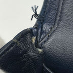 Chanel Quilted Double Flap Chain Shoulder Bag CC Logo Caviar Leather Navy — view 8