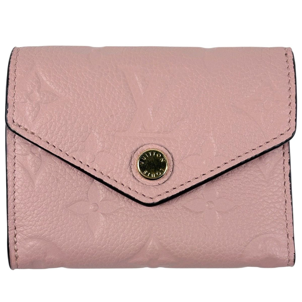 Louis Vuitton Portefeuille Zoe Compact Wallet Trifold Monogram Empreinte Rose