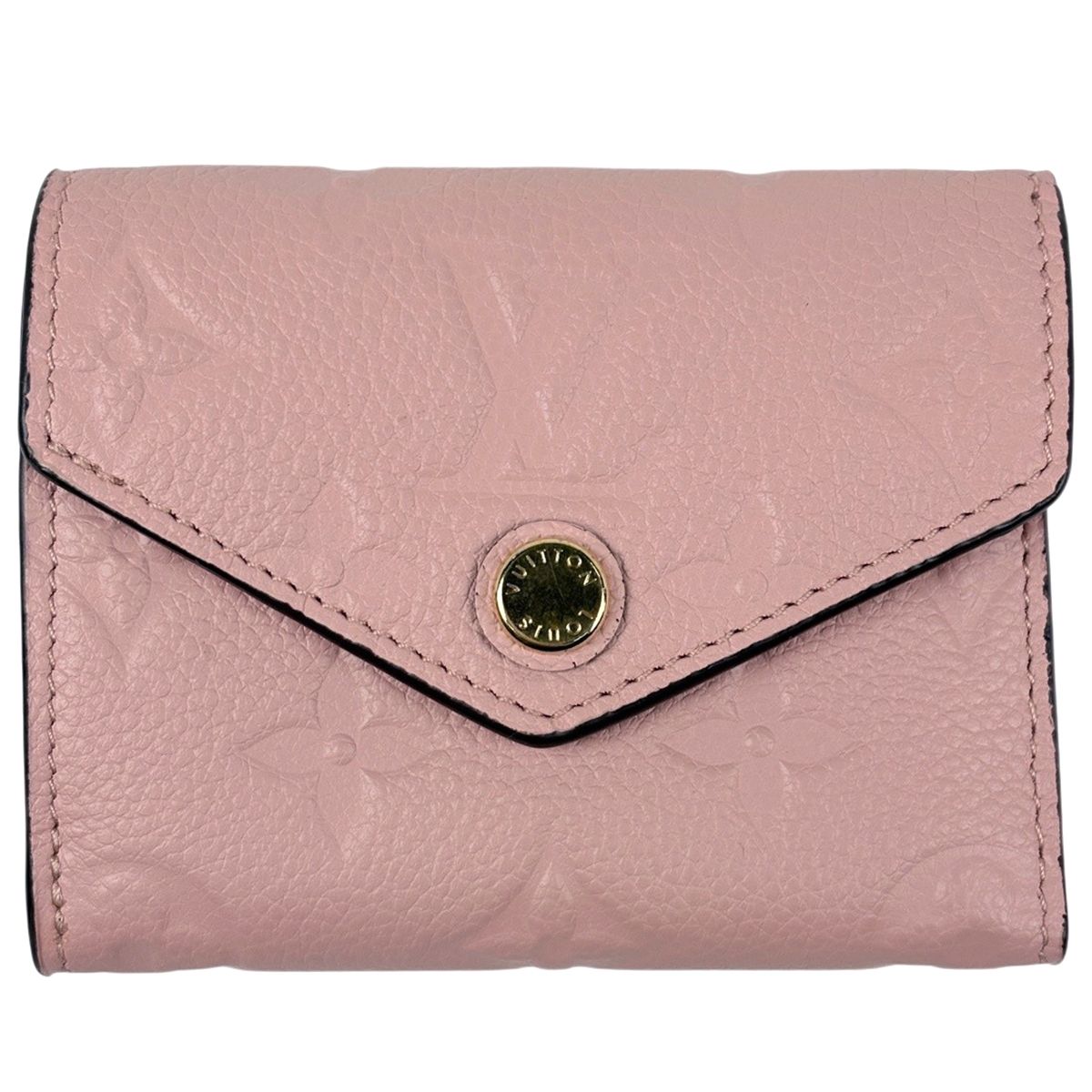 Louis Vuitton Portefeuille Zoe Compact Wallet Trifold Monogram Empreinte Rose